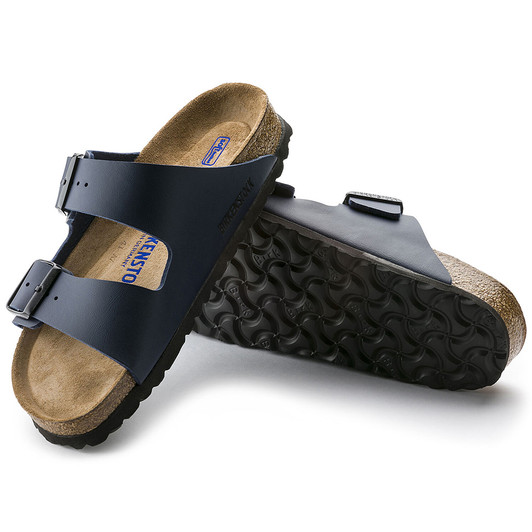 Birkenstock Unisex Arizona Soft Footbed Birko-Flor Blue Sandal
