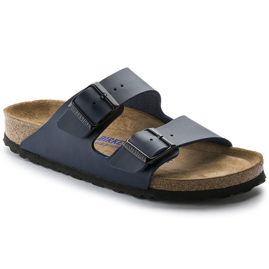 Birkenstock Unisex Arizona Soft Footbed Birko-Flor Blue Sandal