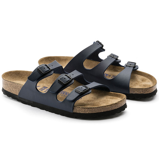 Birkenstock Florida Soft Footbed Blue Birko Flor - Women's Sandal