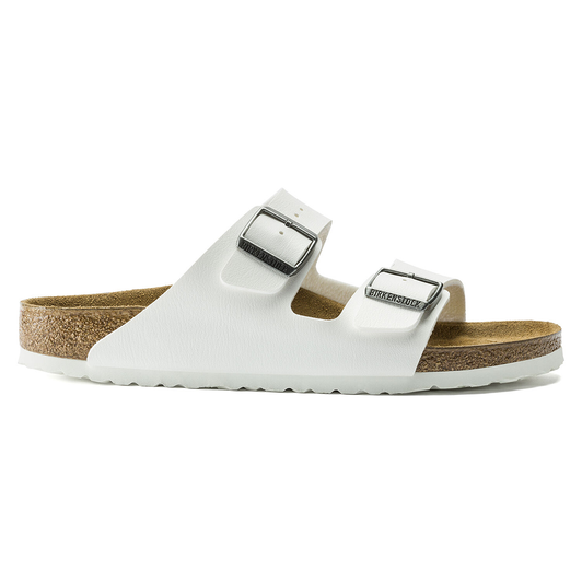 Birkenstock Unisex Arizona Birko-Flor White Leather Sandal