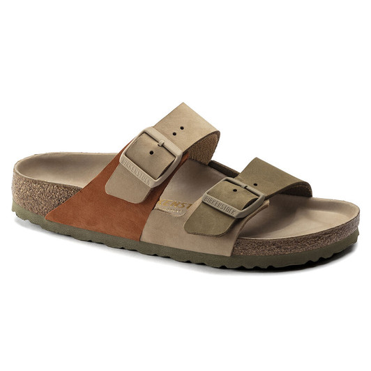 Birkenstock - Arizona Split Hex Sandal - Sandcastle / Faded Khaki Nubuck