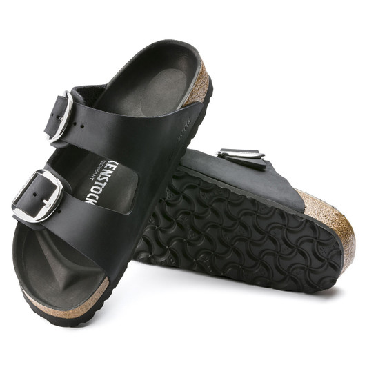 Birkenstock Women's Arizona Big Buckle Black Oiled Leather Sandal