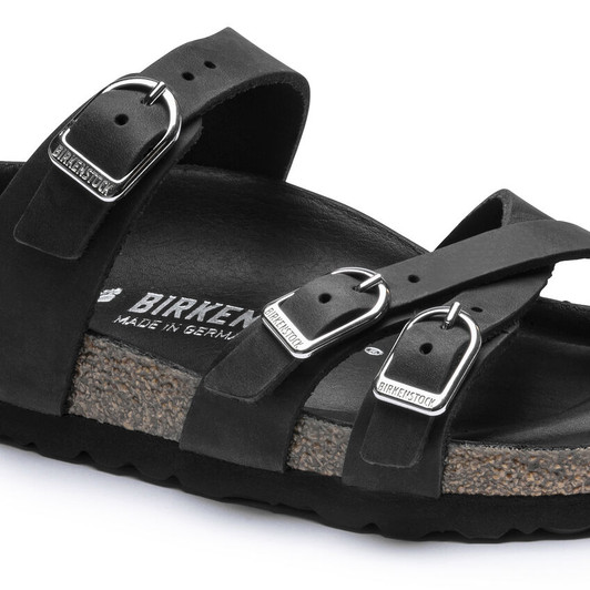 Birkenstock Women's Franca Black Sole Oiled Leather Sandal