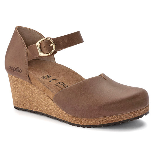 Mary Papillio Cognac Leather - Women's Clog