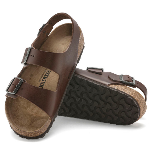 Birkenstock Men's Milano Grip Vintage Roast Leather Sandal