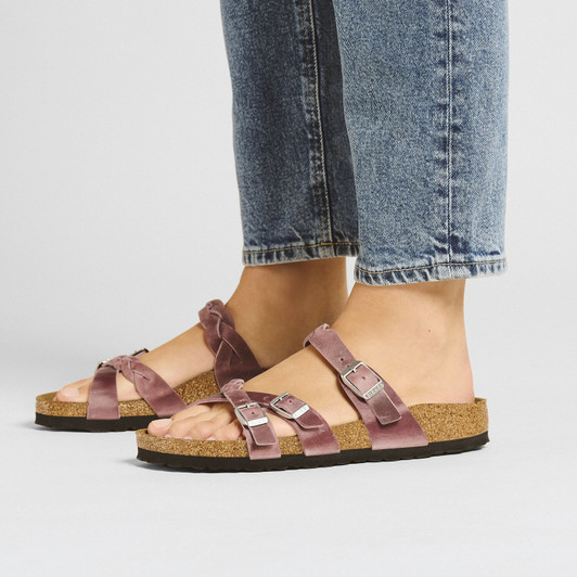 Franca Braid Lavender Oiled Leather - Women's Sandal (1025073 )