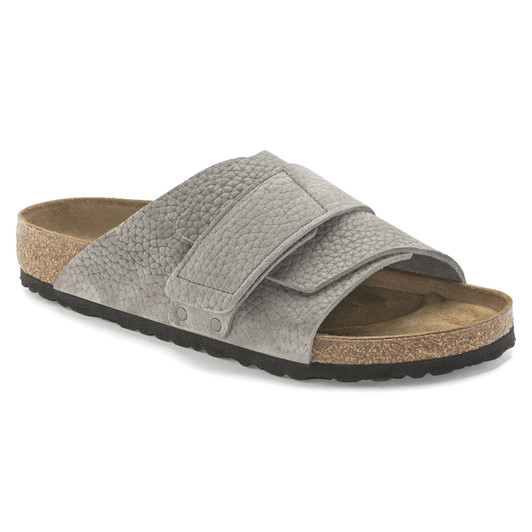 Kyoto Desert Buck Whale Gray Nubuck leather - Men's Sandal (1024502)