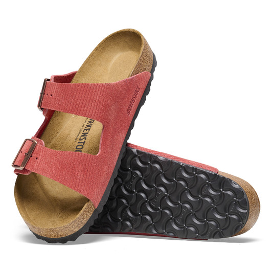 Birkenstock Arizona Corduroy Sienna Red Suede - Women's Sandal