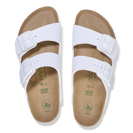 Birkenstock Arizona Flex Platform Birko Flor White Leather - Women's Sandal