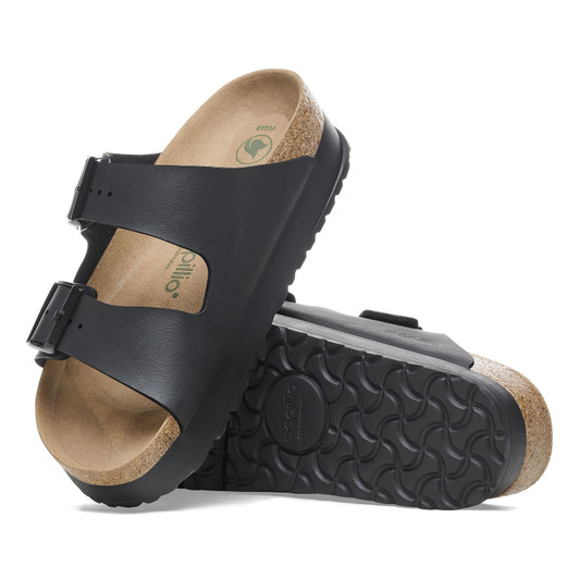 Birkenstock Women's Arizona Platform Birko-Flor Black Sandal