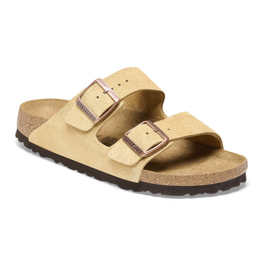 Birkenstock Arizona Latte Cream Suede Leather - Unisex Sandal