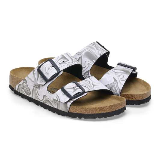 Birkenstock Arizona Birko Flor Marble Black - Women's Sandal