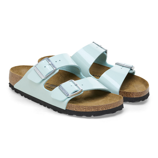 Birkenstock Arizona Birko Flor Patent Surf Green - Women's Sandal