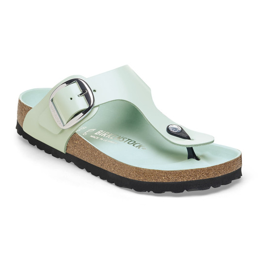 Birkenstock Women's Gizeh Big Buckle High Shine Surf Green Sandal