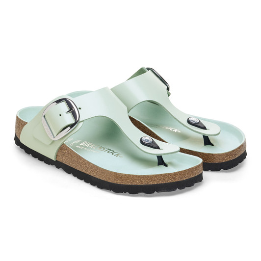 Birkenstock Gizeh Big Buckle High Shine Surf Green - Women's Sandal