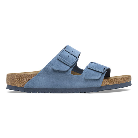 Birkenstock Unisex Arizona Soft Footbed Elemental Blue Suede Leather Sandal