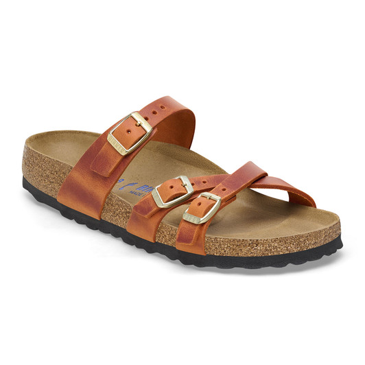 Birkenstock Franca Soft Footbed Burnt Orange Oiled Leather - Women's Sandal