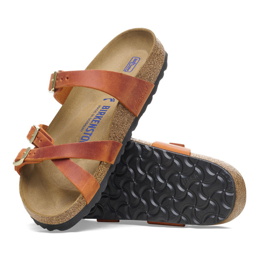 Birkenstock Women's Franca Soft Footbed Burnt Orange Oiled Leather Sandal