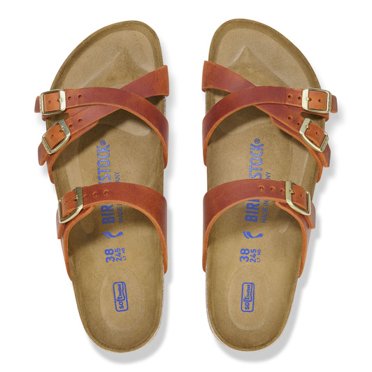 Birkenstock Franca Soft Footbed Burnt Orange Oiled Leather - Women's Sandal