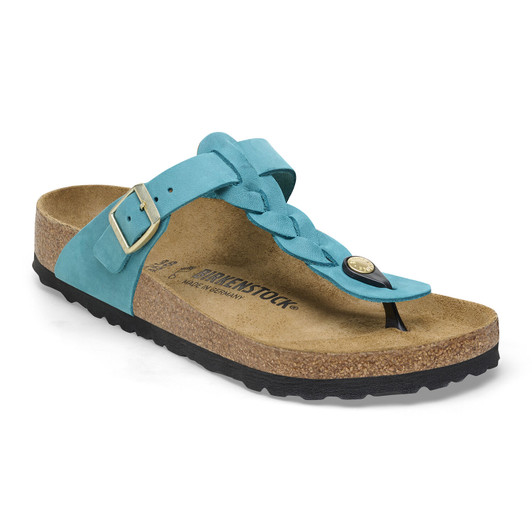 Birkenstock Women's Gizeh Braid Biscay Bay Oiled Leather Sandal