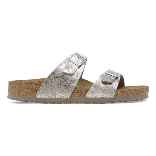 Birkenstock Sydney Washed Taupe Silver - Women's Sandal