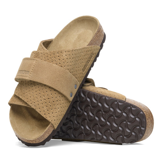 Birkenstock Unisex Kyoto Dotted New Beige Suede Sandal