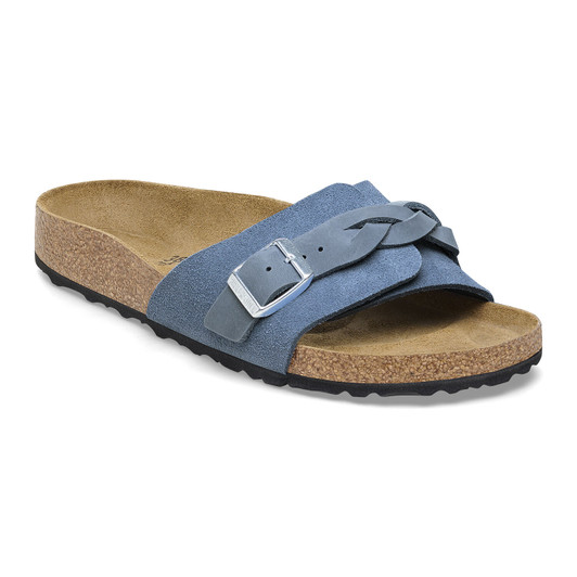 Birkenstock Oita Braid Elemental Blue Suede Leather - Women's Sandal