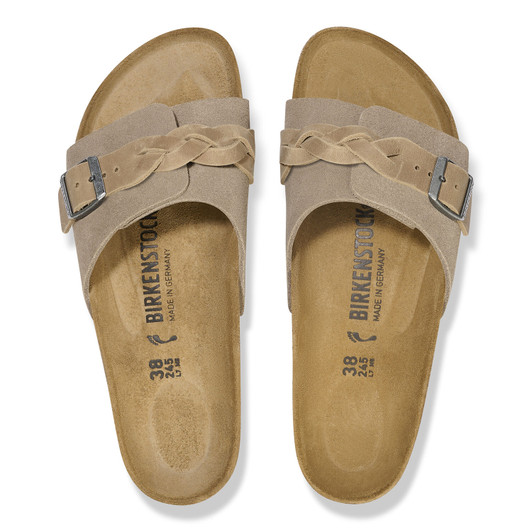 Birkenstock Women's Oita Braid Taupe Suede Sandal