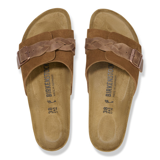 Birkenstock Oita Braid Mink Suede Leather - Women's Sandal