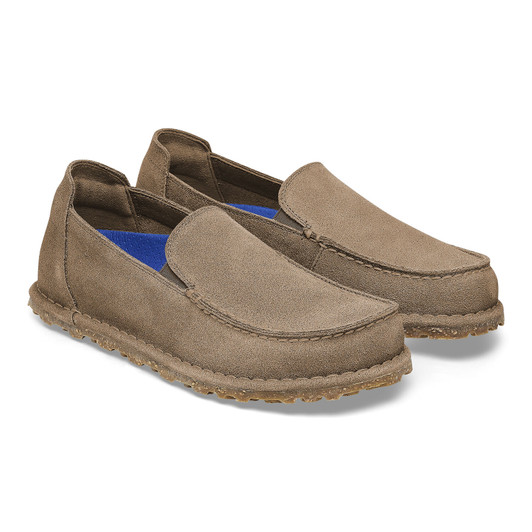 Birkenstock Utti Slip On Taupe Suede Leather - Men's Shoe