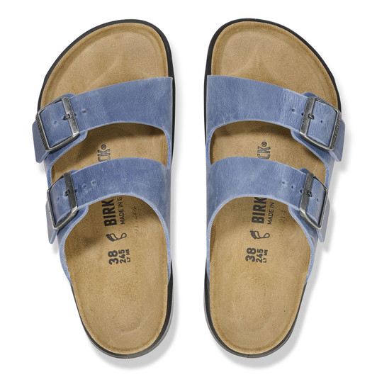 Birkenstock Women's Arizona CT Elemental Blue Oiled Leather Sandal