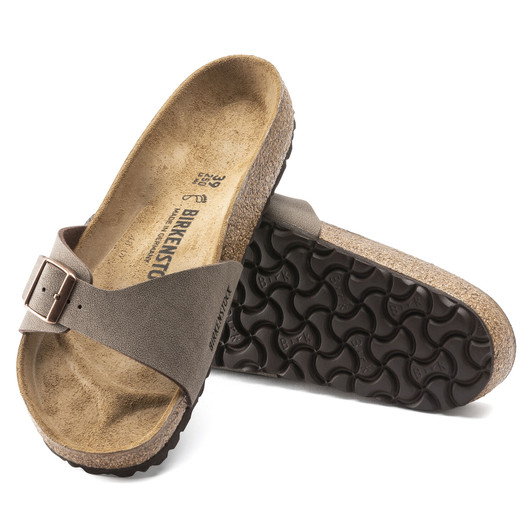 Birkenstock Women's Madrid Birkibuc Mocha Leather Sandal