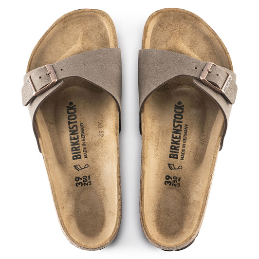 Birkenstock Women's Madrid Birkibuc Mocha Leather Sandal