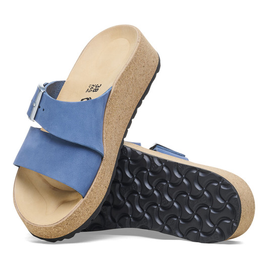 Birkenstock Women's Almina Elemental Blue Nubuck Leather Sandal