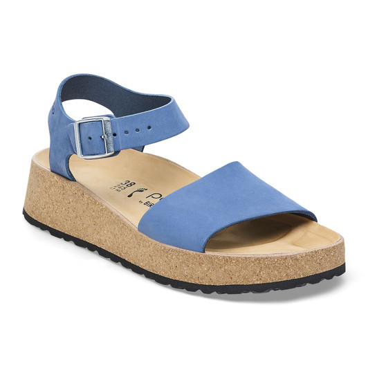 Birkenstock Women's Glenda Elemental Blue Nubuck Leather Sandal