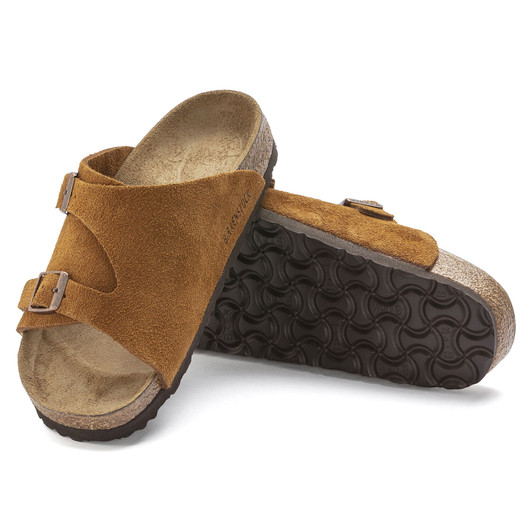 Birkenstock Unisex Zurich Mink Suede Leather Sandal