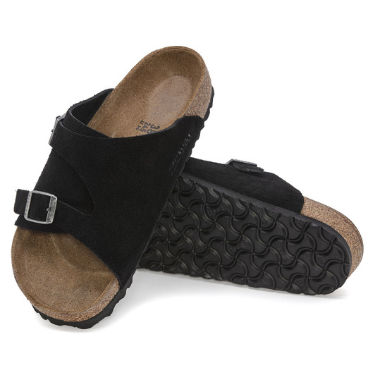 Birkenstock Men's Zurich Black Suede Leather Sandal