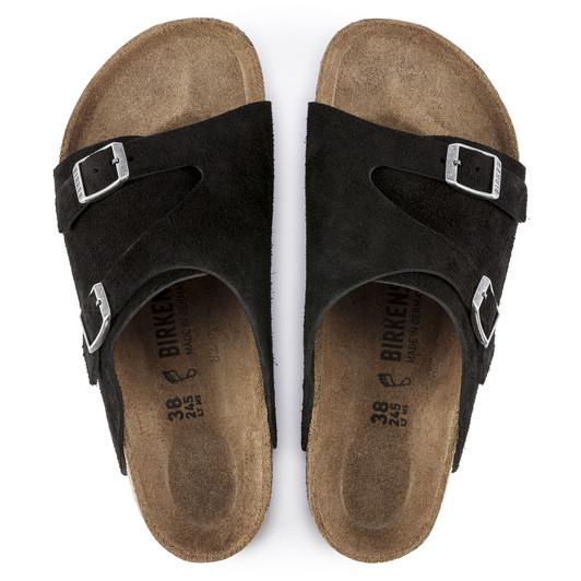 Birkenstock Men's Zurich Black Suede Leather Sandal