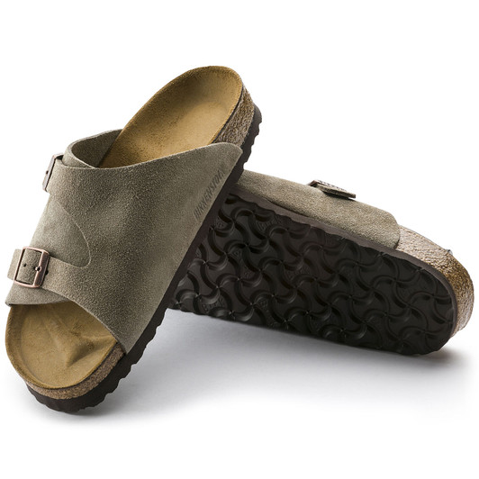 Birkenstock Unisex Zurich Taupe Suede Leather Sandal