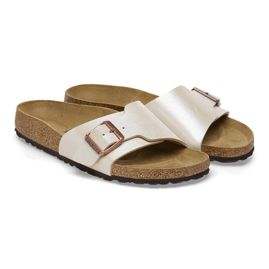 Birkenstock Women's Catalina Birko-Flor Graceful Pearl White Sandal