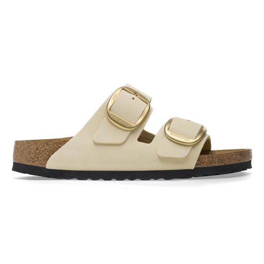 Birkenstock Women's Arizona Big Buckle Ecru Nubuck Leather Sandal