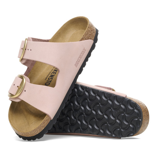 Birkenstock Women's Arizona Big Buckle Soft Pink Nubuck Leather Sandal