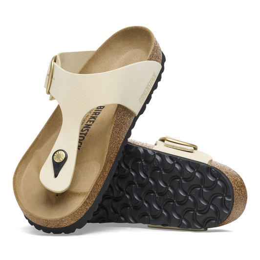 Birkenstock Women's Gizeh Big Buckle Ecru Nubuck Leather Sandal