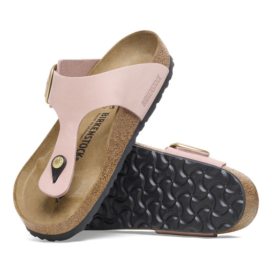 Birkenstock Gizeh Women's Big Buckle Soft Pink Nubuck Leather Sandal