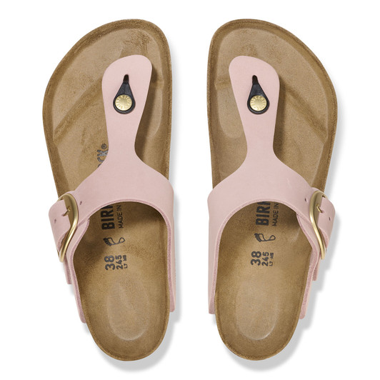 Birkenstock Gizeh Big Buckle Soft Pink Nubuck - Women's Sandal