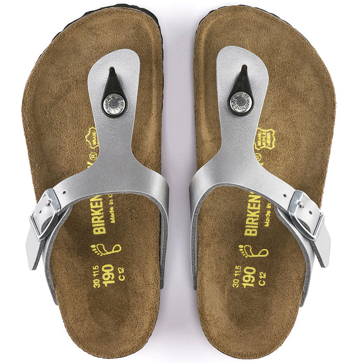 Birkenstock Gizeh Silver Birko Flor - Women's Sandal