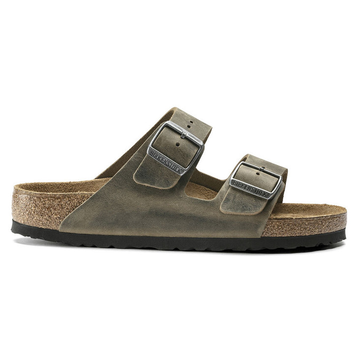 Birkenstock - Arizona Sandal Soft Footbed - Faded Khaki Oiled Leather