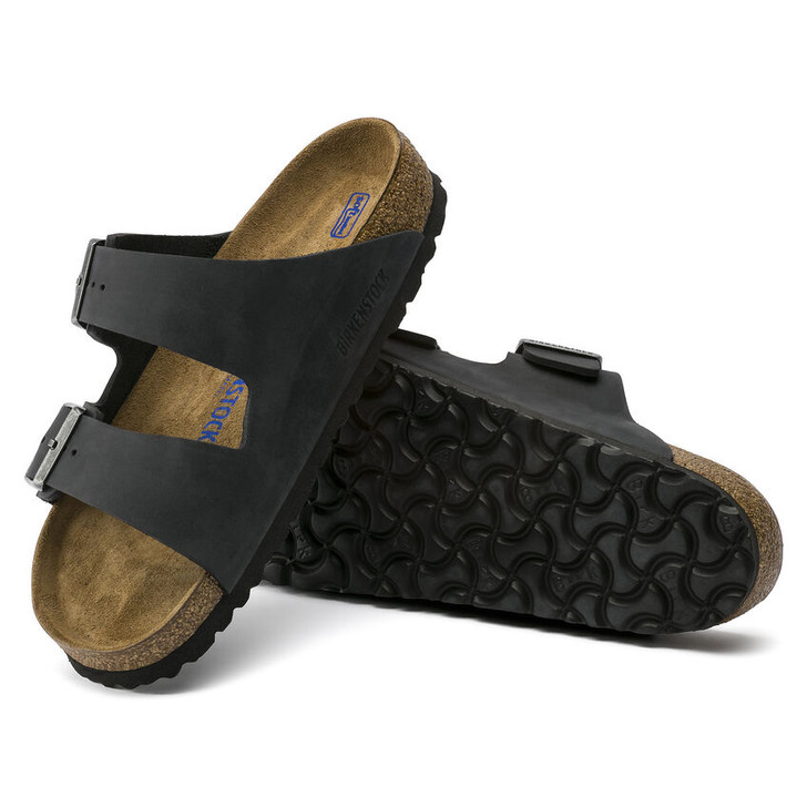 Birkenstock Arizona Soft Footbed Black Oiled Leather - Unisex Sandal