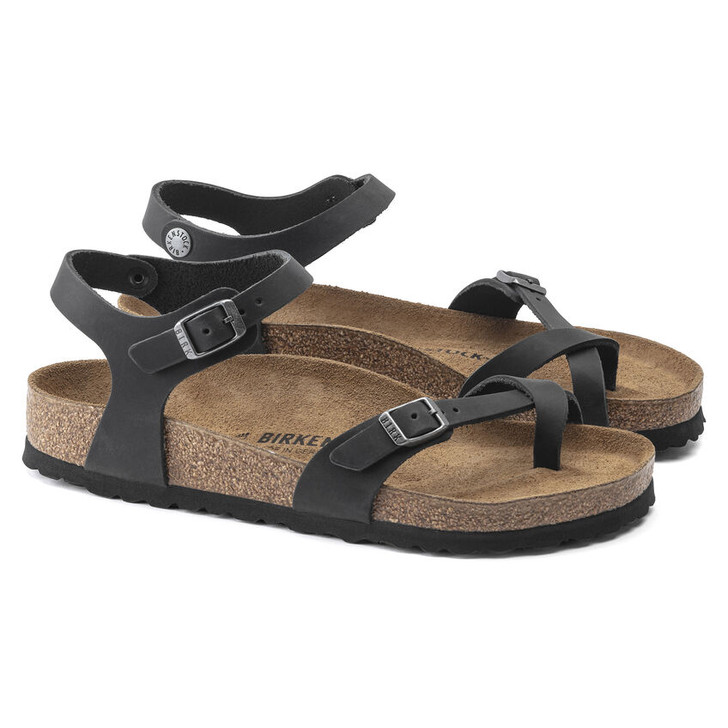 Birkenstock - Taormina Sandal - Black Oiled Leather 