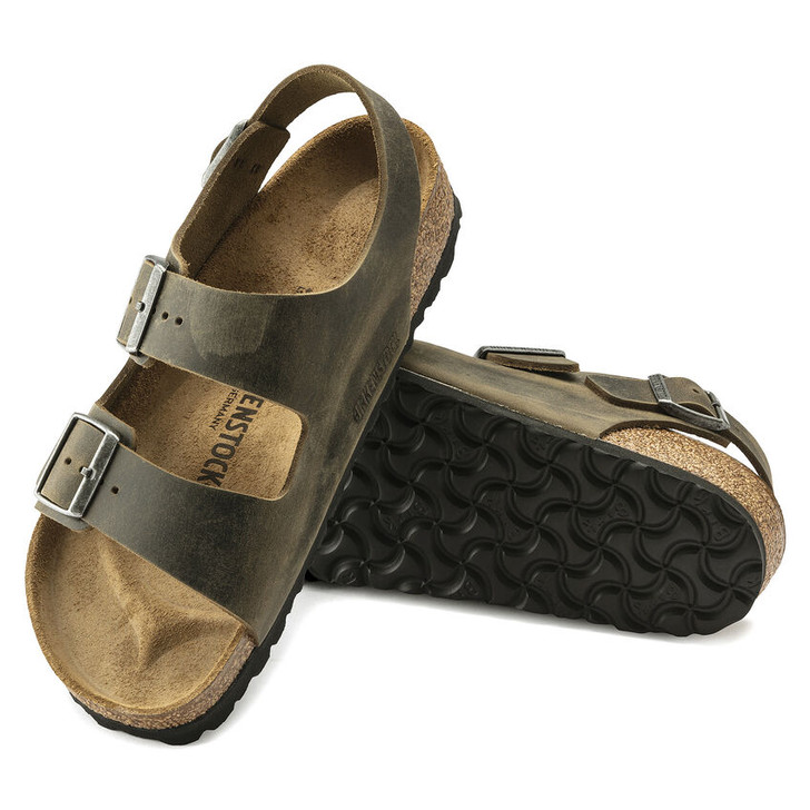 Birkenstock - Milano Sandal - Faded Khaki Oiled Leather